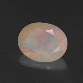 Opale multicolore naturelle transparent, 1,13 ct, transparent / translucide