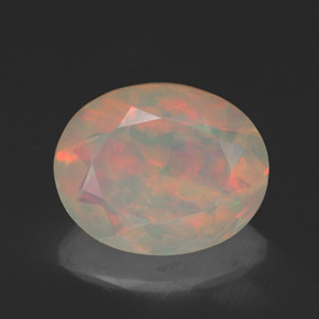 Opale multicolore naturelle transparent, 1,46 ct, transparent / translucide