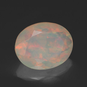 Opale multicolore naturelle transparent, 1,46 ct, transparent / translucide