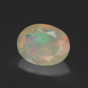 Opale multicolore naturelle transparent, 1,12 ct, transparent / translucide