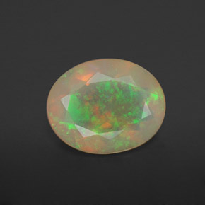 Opale multicolore naturelle transparent, 1,37 ct, transparent / translucide