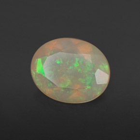 Opale multicolore naturelle transparent, 1,37 ct, transparent / translucide