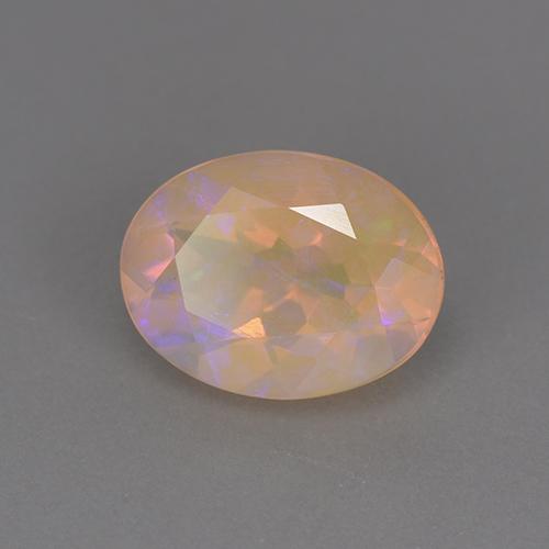 Opale multicolore naturelle coupe ovale, 1,18 ct, transparent