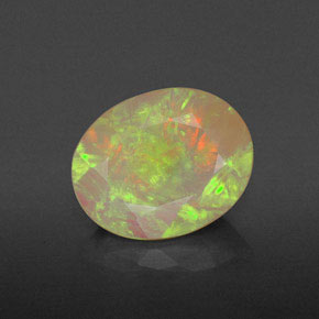 Opale multicolore naturelle transparent, 1,70 ct, transparent / translucide