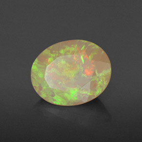 Opale multicolore naturelle transparent, 1,70 ct, transparent / translucide