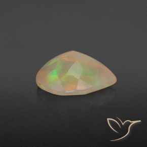 Opale Multicolore naturelle En forme de poire, 1.26 ct, Transparent