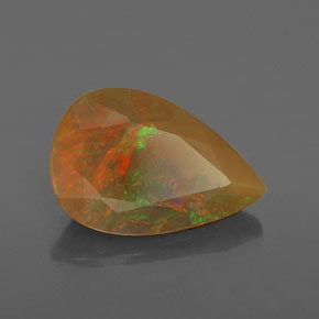 Opale Multicolore naturelle En forme de poire, 1.62 ct, Transparent