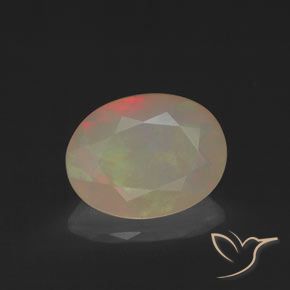 1.14ct Naturel Multicolore Opale, ovale, Translucide
