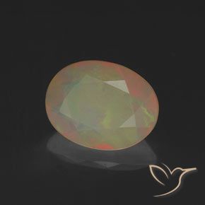 Opale Multicolore naturelle ovale, 1.14 ct, Translucide