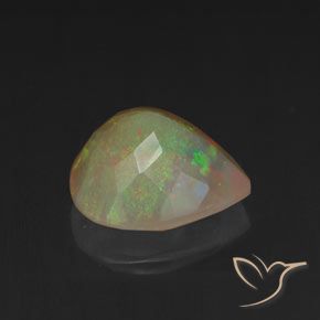 Opale Multicolore naturelle En forme de poire, 1.46 ct, Transparent