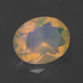 Opale multicolore naturelle coupe ovale, 1,76 ct, transparent