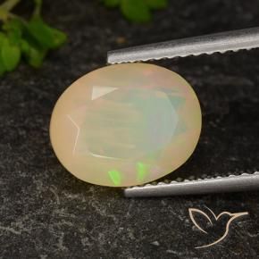 Opale Multicolore naturelle ovale, 1.96 ct, Transparent / Translucide