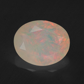 Opale multicolore naturelle transparent, 1,57 ct, transparent / translucide