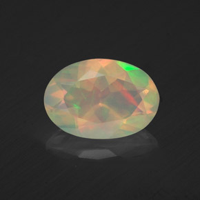 Opale multicolore naturelle coupe ovale, 1,09 ct, transparent