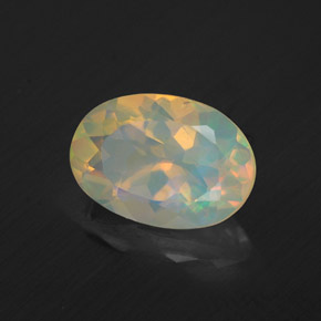 Opale multicolore naturelle coupe ovale, 1,26 ct, transparent