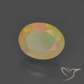 Opale Multicolore naturelle ovale, 1.30 ct, Translucide