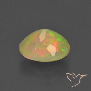 Opale Multicolore naturelle ovale, 1.30 ct, Translucide