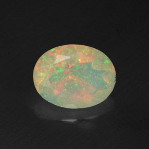 Opale multicolore naturelle transparent, 1,26 ct, transparent / translucide