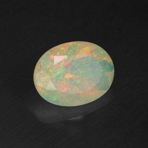 Opale multicolore naturelle transparent, 1,26 ct, transparent / translucide