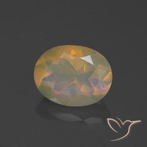 Opale Multicolore naturelle ovale, 1.33 ct, Transparent