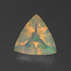 Opale multicolore naturelle trillion, 1,29 ct, transparent