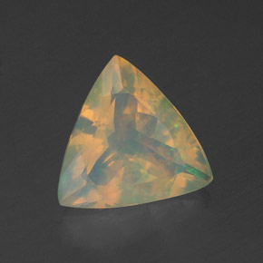 Opale multicolore naturelle trillion, 1,29 ct, transparent