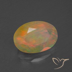 Opale Multicolore naturelle ovale, 1.21 ct, Transparent / Translucide