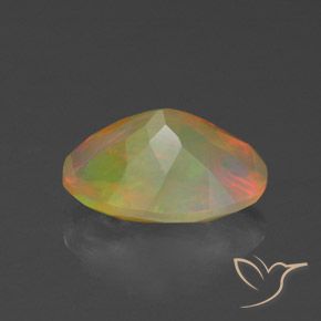 Opale Multicolore naturelle ovale, 1.21 ct, Transparent / Translucide