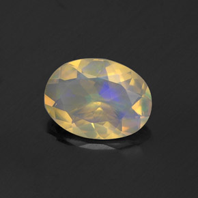 Opale multicolore naturelle coupe ovale, 0,74 ct, transparent