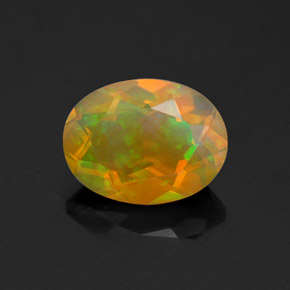 Opale multicolore naturelle coupe ovale, 1,00 ct, transparent