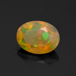 Opale multicolore naturelle coupe ovale, 1,00 ct, transparent