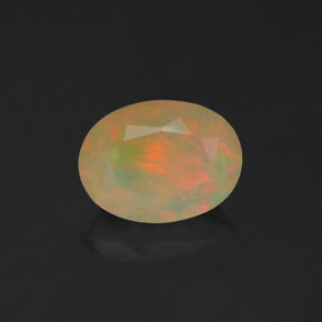 Opale multicolore naturelle transparent, 1,02 ct, transparent / translucide