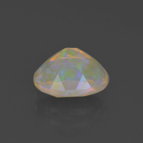 Opale multicolore naturelle coupe ovale, 1,06 ct, transparent