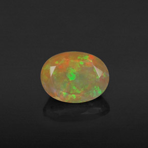 Opale multicolore naturelle transparent, 0,98 ct, transparent / translucide