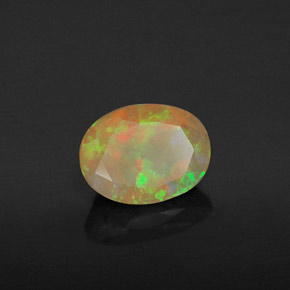 Opale multicolore naturelle transparent, 0,98 ct, transparent / translucide