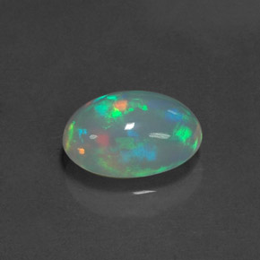 Opale multicolore naturelle coupe ovale, 1,72 ct, transparent