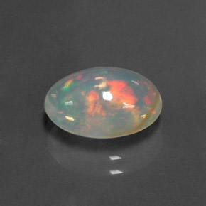 Opale multicolore naturelle coupe ovale, 2,01 ct, transparent