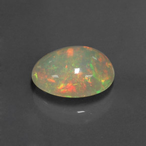 Opale multicolore naturelle transparent, 2,19 ct, transparent / translucide