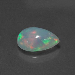 Opale multicolore naturelle en forme de poire, 1,92 ct, transparent