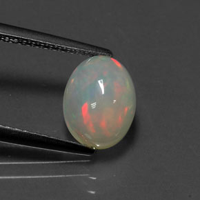 Opale multicolore naturelle transparent, 1,38 ct, transparent / translucide