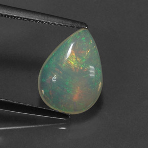 Opale multicolore naturelle transparent, 1,72 ct, transparent / translucide