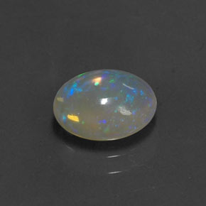 Opale multicolore naturelle coupe ovale, 1,11 ct, transparent