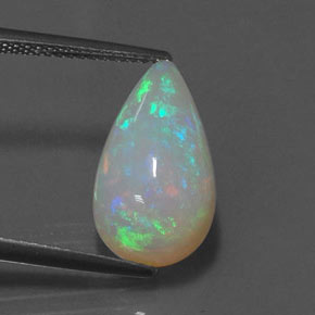 Opale multicolore naturelle transparent, 4,05 ct, transparent / translucide