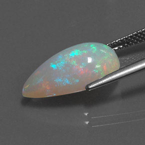 Opale multicolore naturelle transparent, 4,05 ct, transparent / translucide
