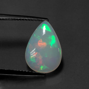 Opale multicolore naturelle transparent, 2,21 ct, transparent / translucide