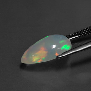 Opale multicolore naturelle transparent, 2,78 ct, transparent / translucide