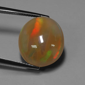 Opale multicolore naturelle coupe ovale, 9,93 ct, translucide