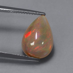 Opale multicolore naturelle transparent, 3,85 ct, transparent / translucide