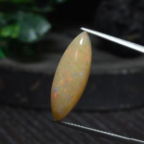 Opale multicolore naturelle transparent, 4,19 ct, transparent / translucide