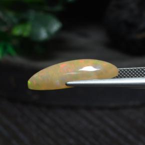 Opale multicolore naturelle transparent, 4,19 ct, transparent / translucide